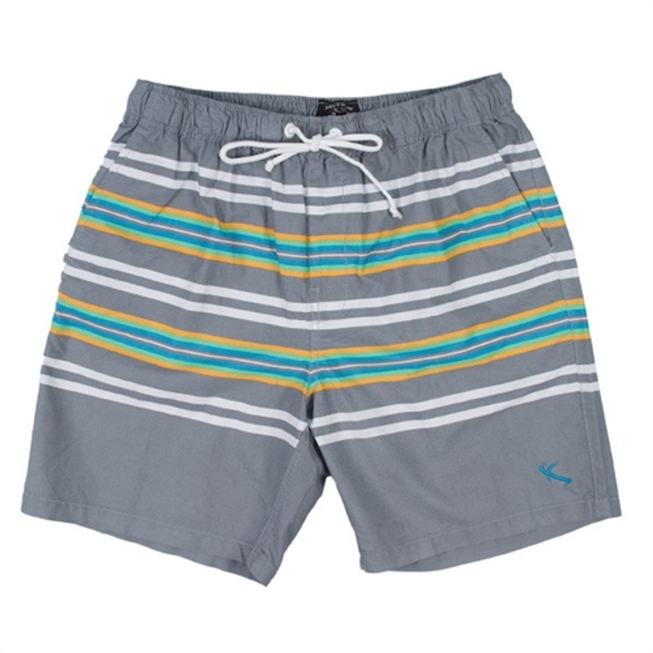 Lost Whipper Elastic Drawstring Mens Boardshorts Trunks Grey