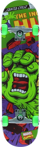 SANTA CRUZ MARVEL HULK HAND REG SKATEBOARD COMPLETE 7.8x31.7
