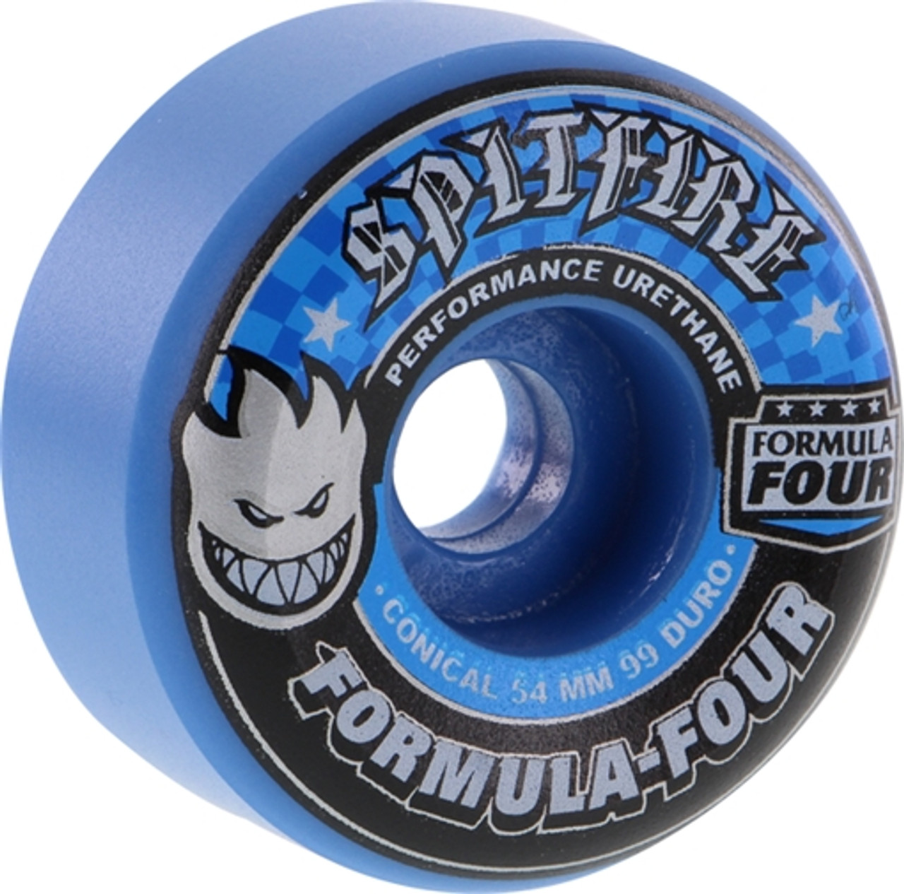 SPITFIRE WHEELS FORMULA 4 99d CONICAL FULL 54m BLUE FREEZE Skateboard  Wheels Set