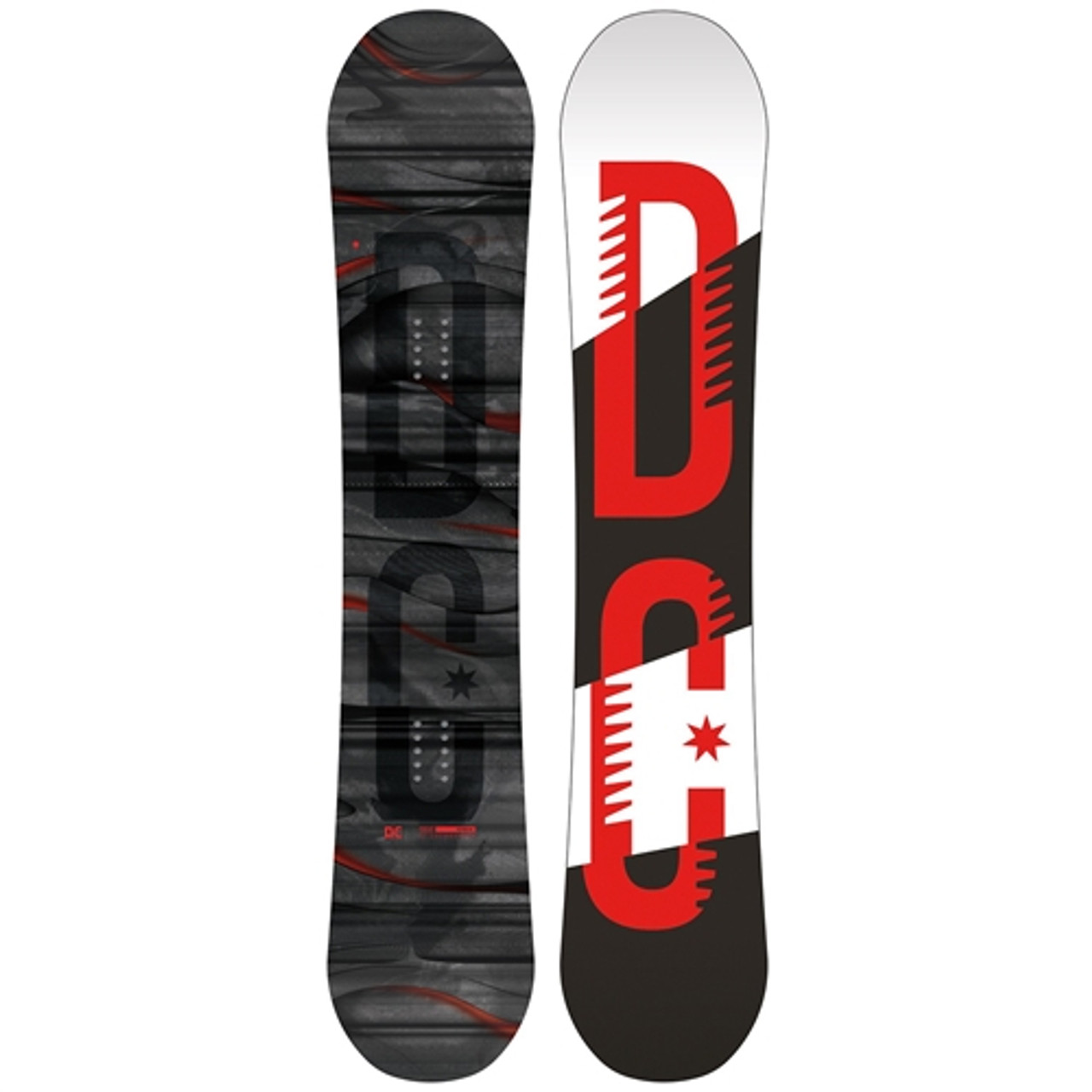 DC Focus Mens Snowboard Black Red 156