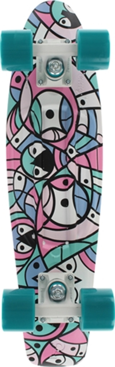 PENNY 22" PENDLETON SKATEBOARD COMPLETE PINK/GREEN .pc