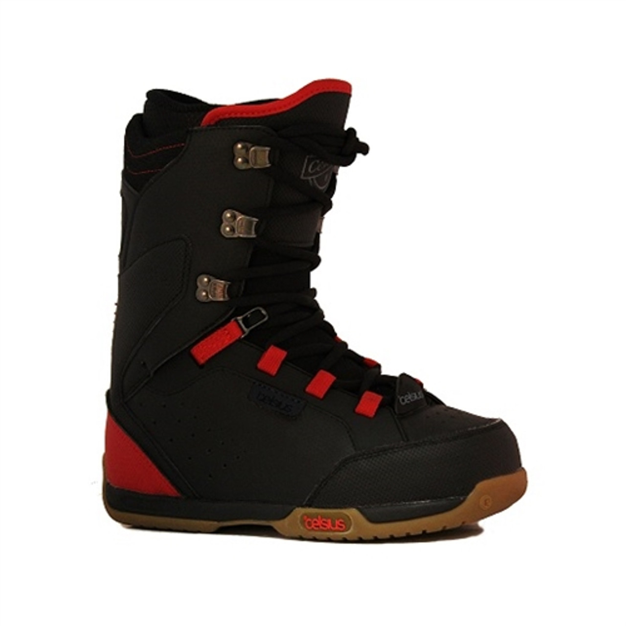 Celsius Cirrus Lace Mens Snowboard Boots Black Red