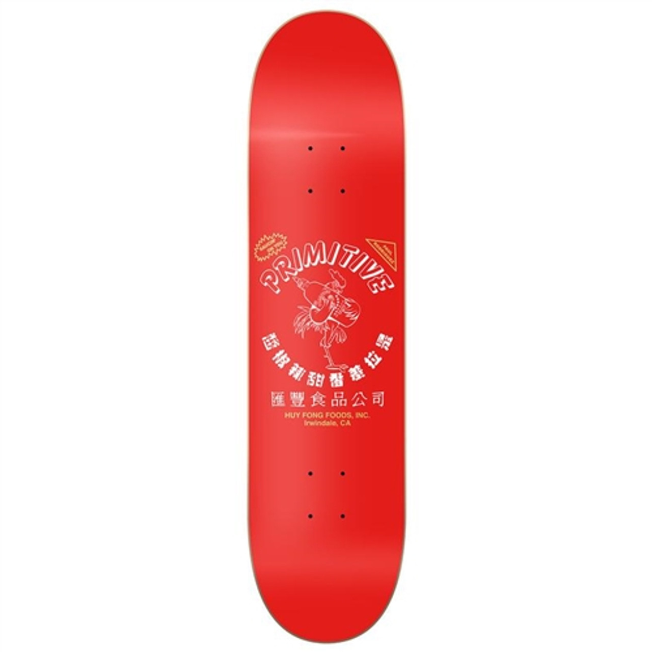 Primitive x Huy Fong PROD Skateboard Deck Red 8.125