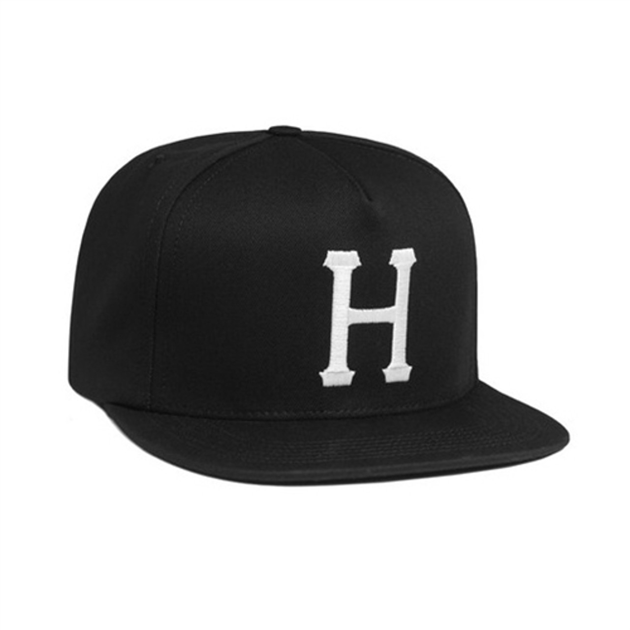 キャップ HUF CLASSIC H LOGO PANEL CAP BLACK HC3ULCP02BLK Huf Classic H Snapback Hat Black | Boardparadise.com