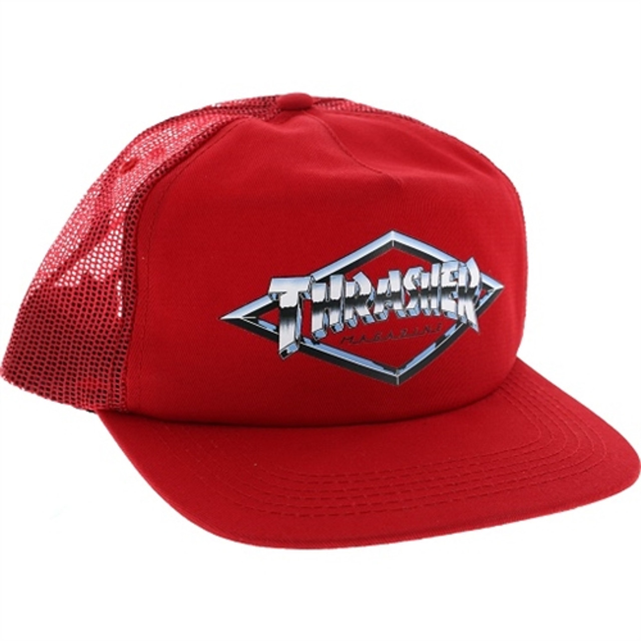 Thrasher Diamond Emblem Trucker Hat Red Blue Snapback
