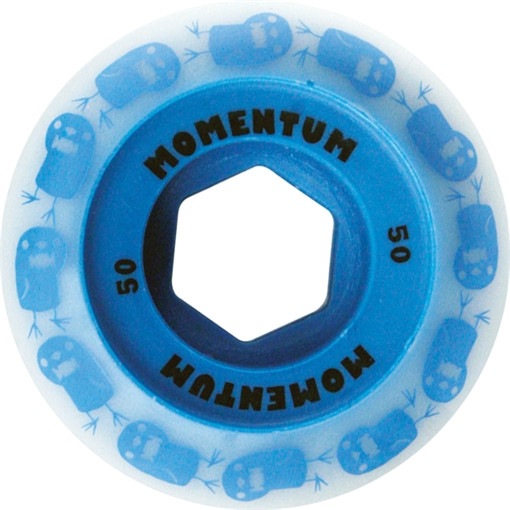 MOMENTUM HOLLOW CORE 50mm WHT/BLU Skateboard Wheels