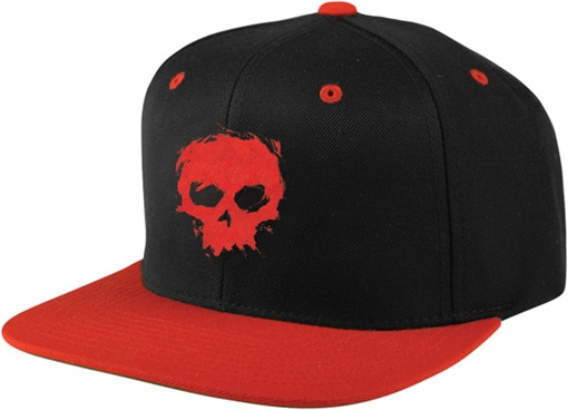 ZERO BLOOD SKULL HAT ADJUSTABLE SNAP-BLK/RED