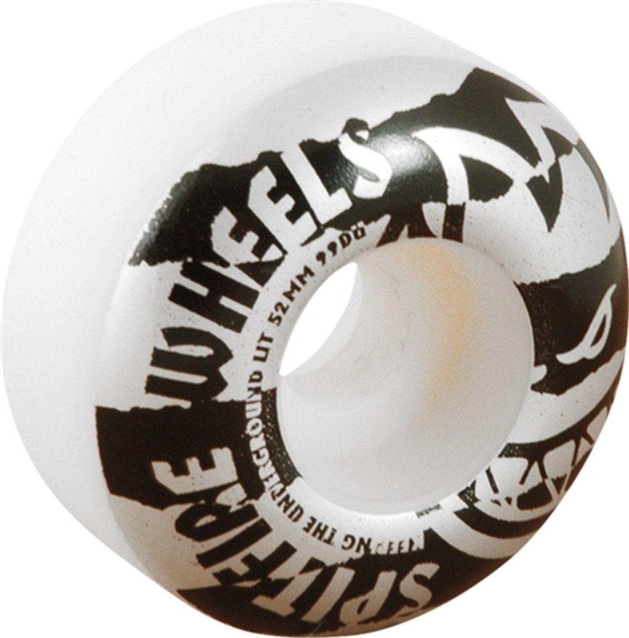 SPITFIRE SHREDDED 52mm WHT/BLK Wheels Set