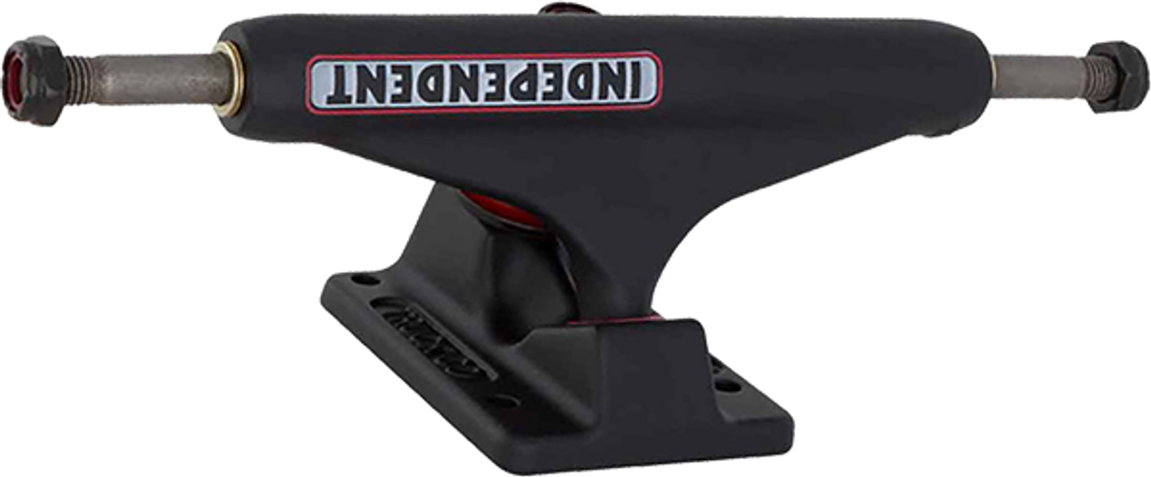 INDEPENDENT STD 169mm BAR FLAT BLACK W/WHT/RED TRUCKS SET