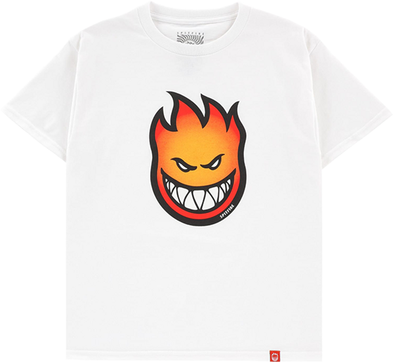 SPITFIRE BIGHEAD FADE FILL YOUTH SS SMALL WHT/ORG