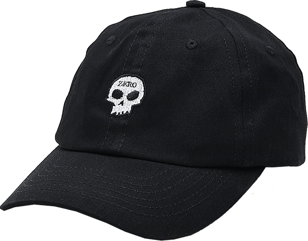 Zero Single Skull Dad Hat Adj-Blk/Wht 