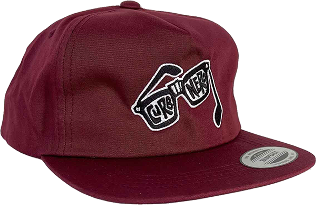BLACK LABEL CURB NERD HAT ADJ-MAROON