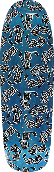 BLACK LABEL CURB NERD SKATEBOARD DECK-9.63X32 BLUE STAIN w/ Hardware