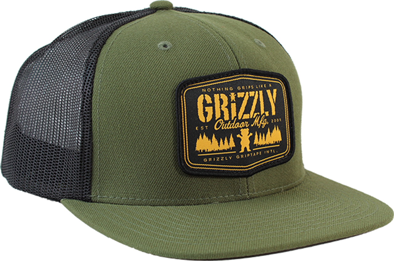 GRIZZLY TALL PINES TRUCKER MESH HAT ADJ-OLIVE