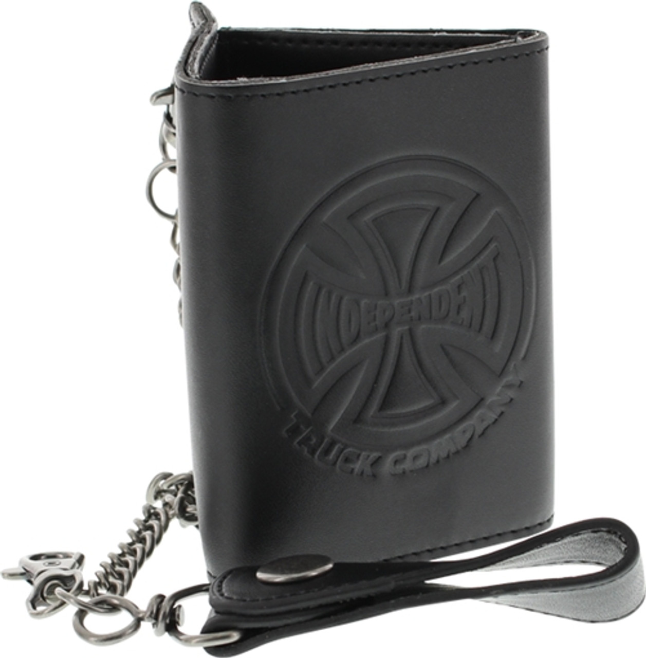 Independent Chain T/C Snap Tri-Fold - Black - Wallet