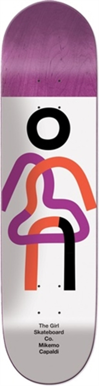 Girl Malto Twisted OG Skateboard Deck White Purple 7.87