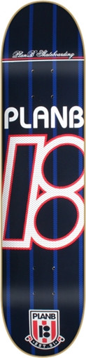PLAN B UNITED SKATEBOARD DECK 7.75 BLUE
