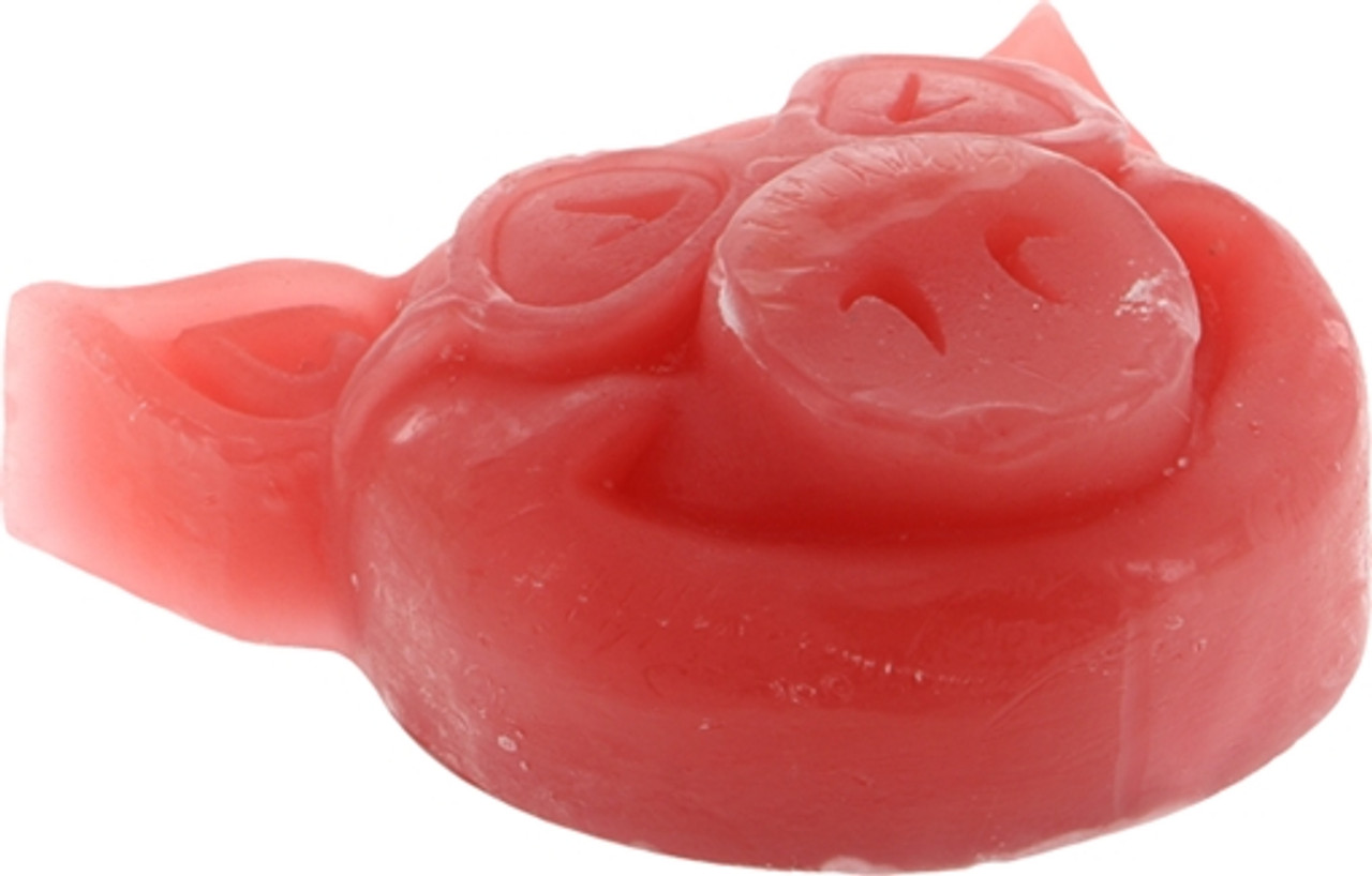 Pig Head Raised Curb Skateboard Wax Red