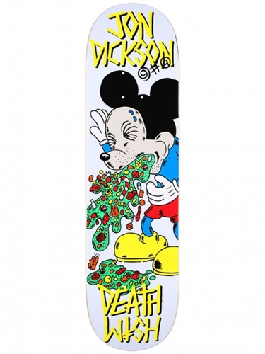 Deathwish Jon Dickson Death Toons Skateboard Deck Blue 8.25
