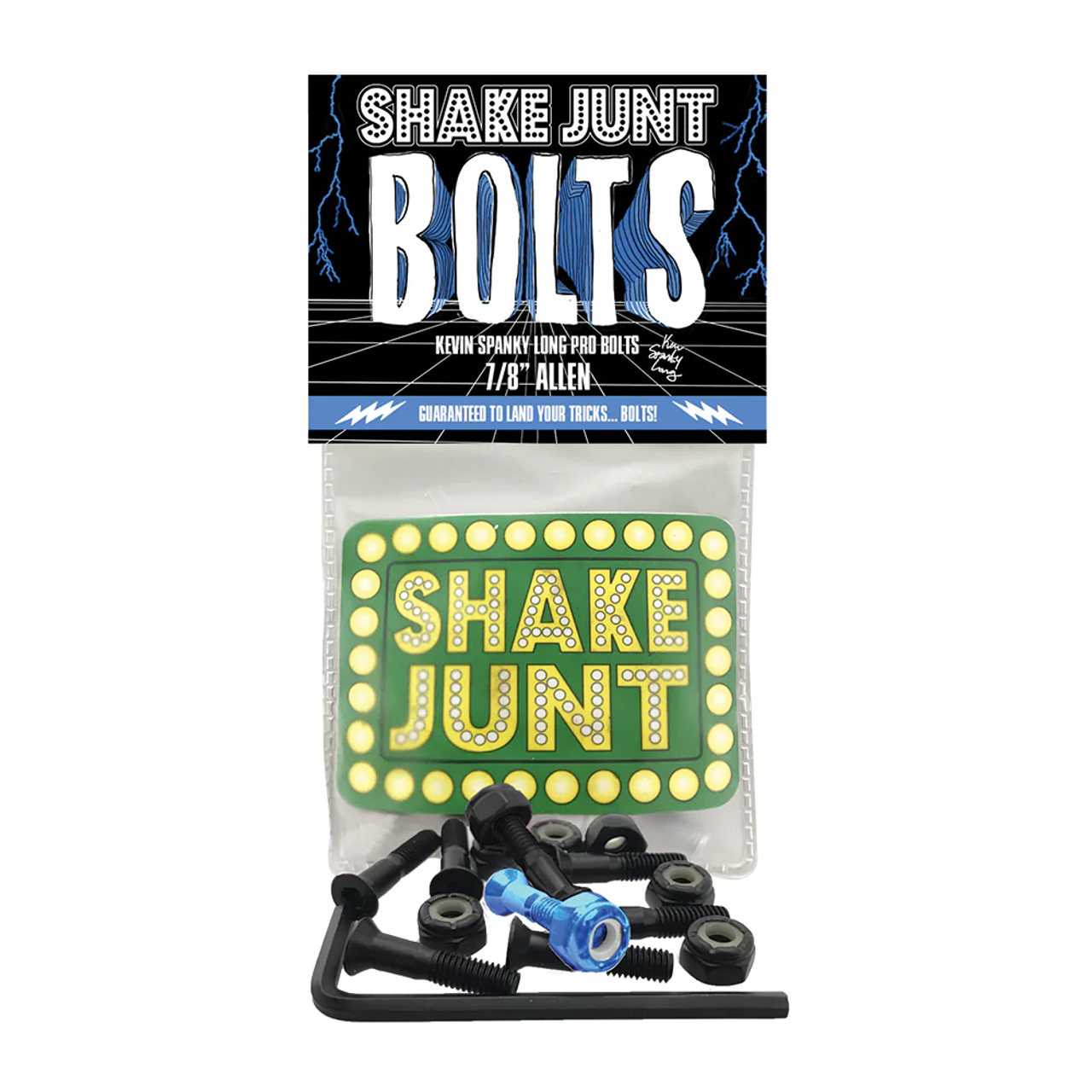 Shake Junt Spanky Long Pro Bolts Hardware Black Blue 7/8" Allen
