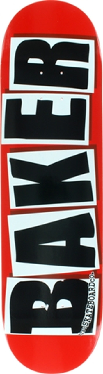 BAKER BRAND LOGO SKATEBOARD DECK-8.38 RED/BLACK