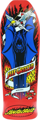 SANTA CRUZ GROSSO DEMON SKATEBOARD DECK-10x30.07 RED reissue