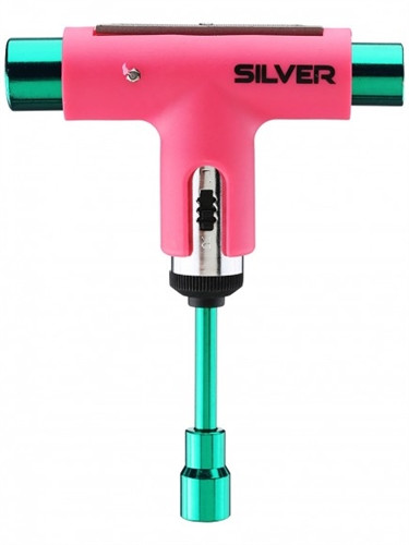 Silver Tool Ratchet Neon Pink/Green