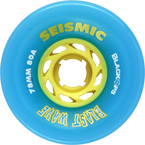 SEISMIC BLAST WAVE 78mm 80a TRAN.BLU YEL Skateboard Wheels