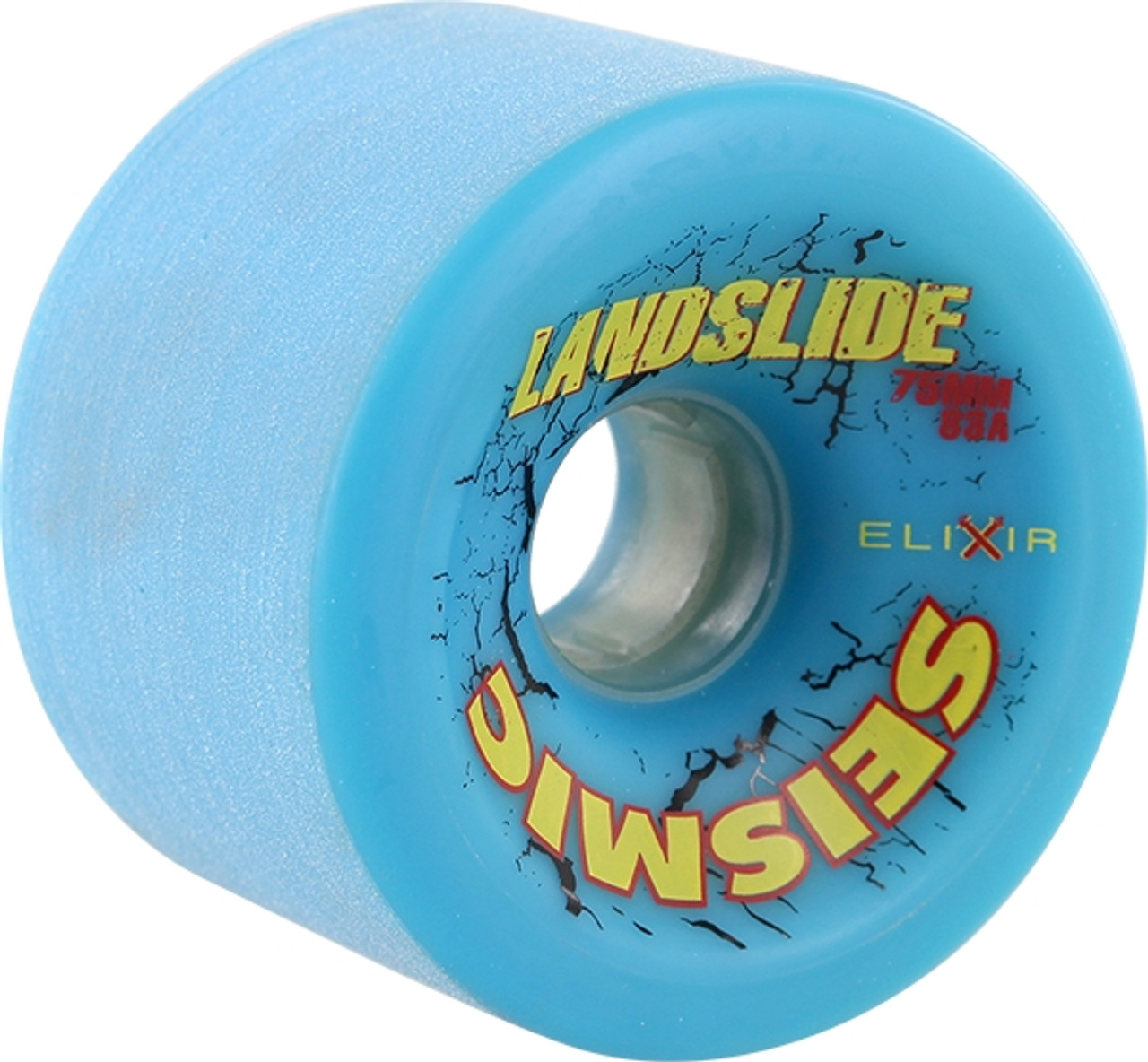 SEISMIC LANDSLIDE 75mm 83a BLUE YEL LOGO Skateboard Wheels