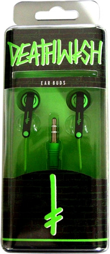 DEATHWISH DEATH PHONE EARBUDS-GREEN