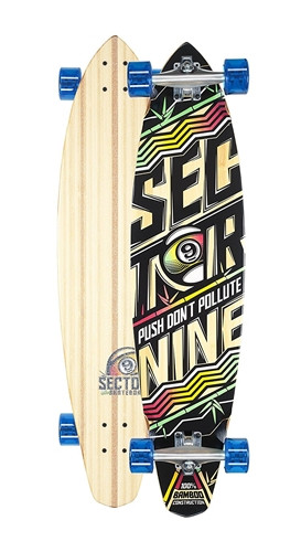 Sector 9 Bamboo Rhythm Longboard Complete Blue Green 38x9.25