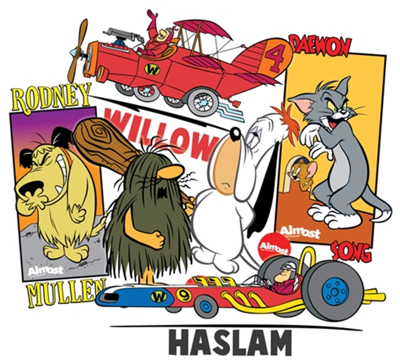 ALMOST 6/PK ASSORTED HANNA BARBARA DECALS STICKERS