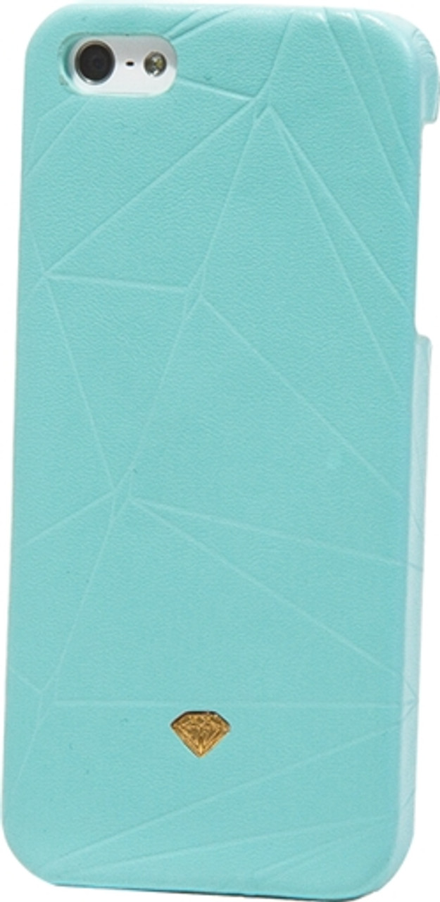 DIAMOND IPHONE5 SLIDER CASE-LEATHER DIAMOND BLUE