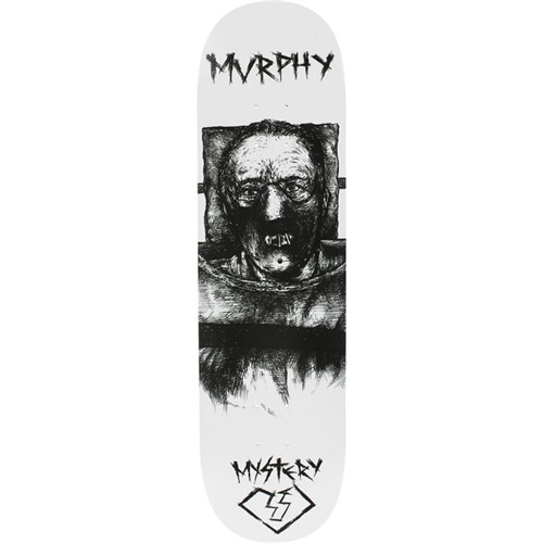 Mystery Murphy Horror Skateboard Deck White Black 8.25