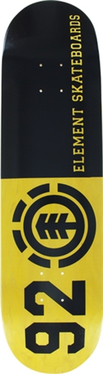 ELEMENT VARIED 92 SKATEBOARD DECK-8.25 BLK/YELLOW thriftwood