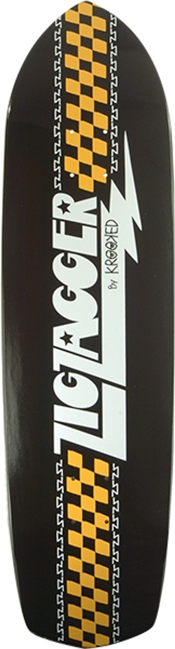 KROOKED ZIG ZAGGER CLASSIC Skateboard Deck-8.62x32.38 BLACK