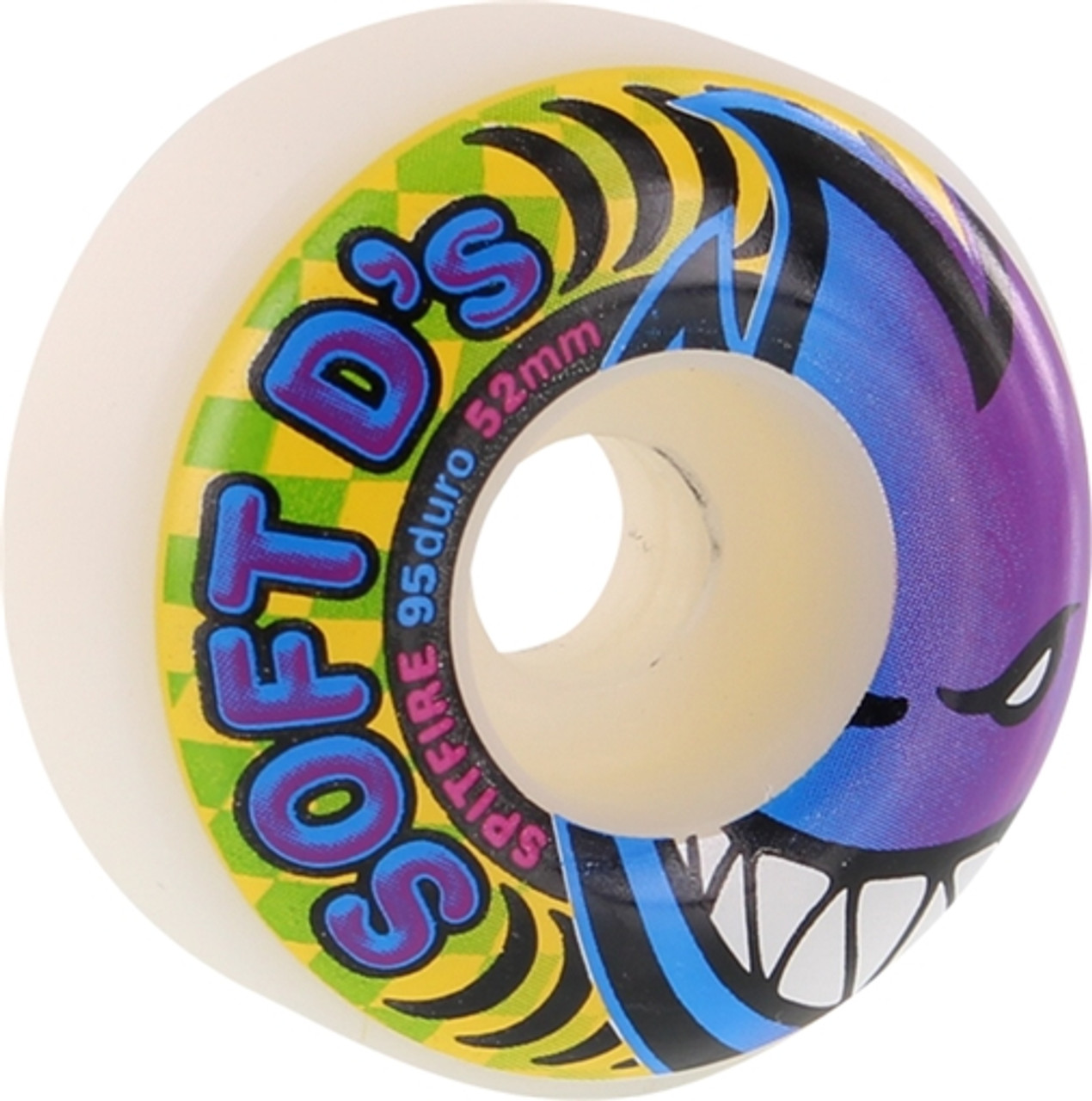 Spitfire SOFT D'S 95d 52mm WHITE Skateboard Wheels