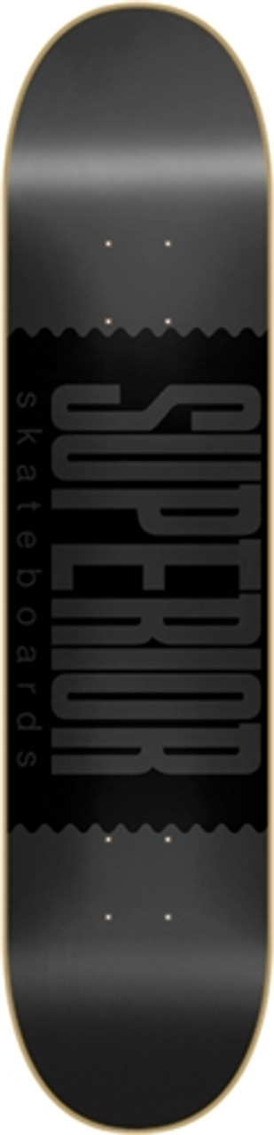 SUPERIOR LOGO WRAP SKATEBOARD DECK -7.9 FLAT BLACK