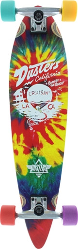 DUSTERS CRUISIN LONGBOARD SKATEBOARD COMPLETE-8.25x34 TIE DYE