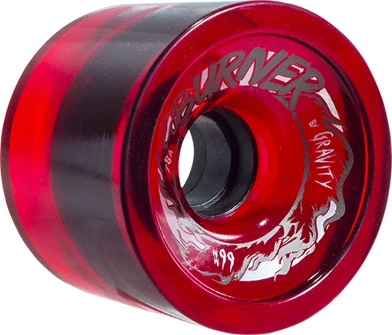 GRAVITY BURNER スケートボード Gravity Burner 74A 66Mm Trans Red Skateboard Wheels