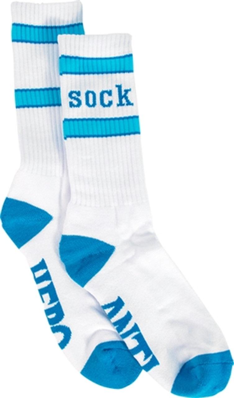 ANTI HERO GENERIC CREW SOCKS WHT/BLU single pair