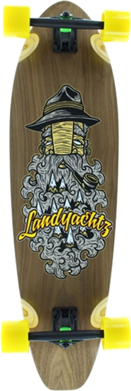 LANDYACHTZ FIBERGLASS STOUT WISE GUY SKATEBOARD COMPLETE-9.9x36