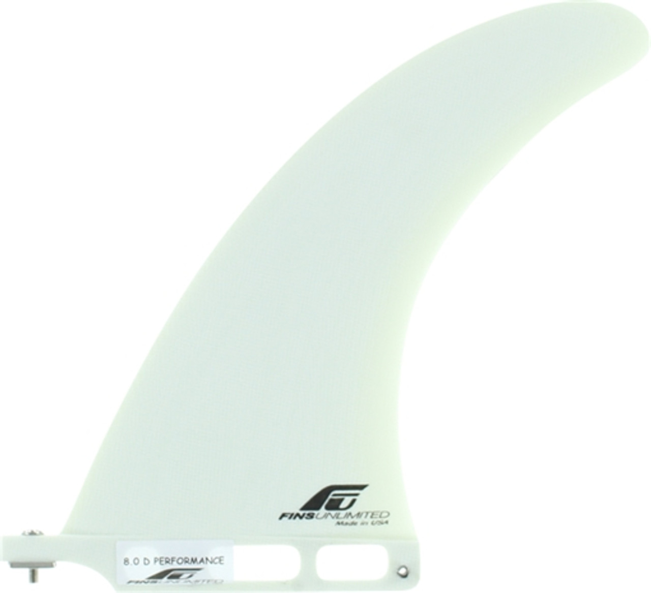 FINS UNLIMITED D PERFORMANCE 8" WHITE SURF FINS SET