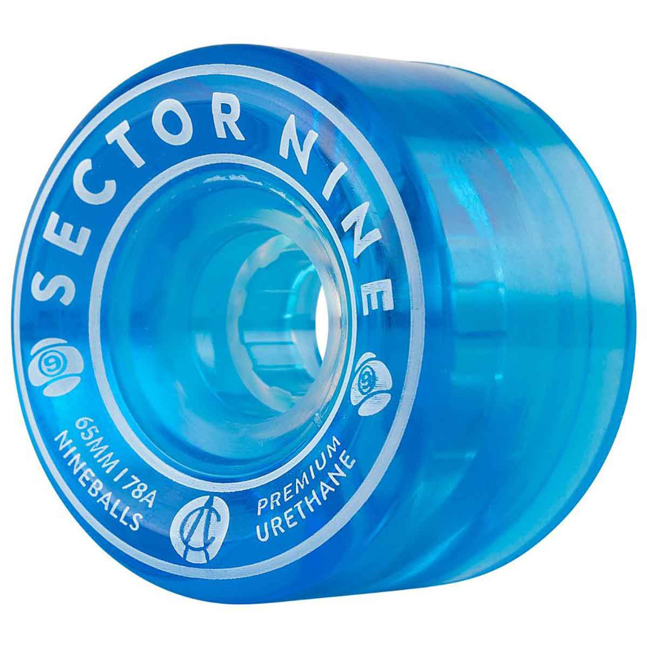 Sector 9 Nineballs Wheels Set Clear Blue White 65mm78a