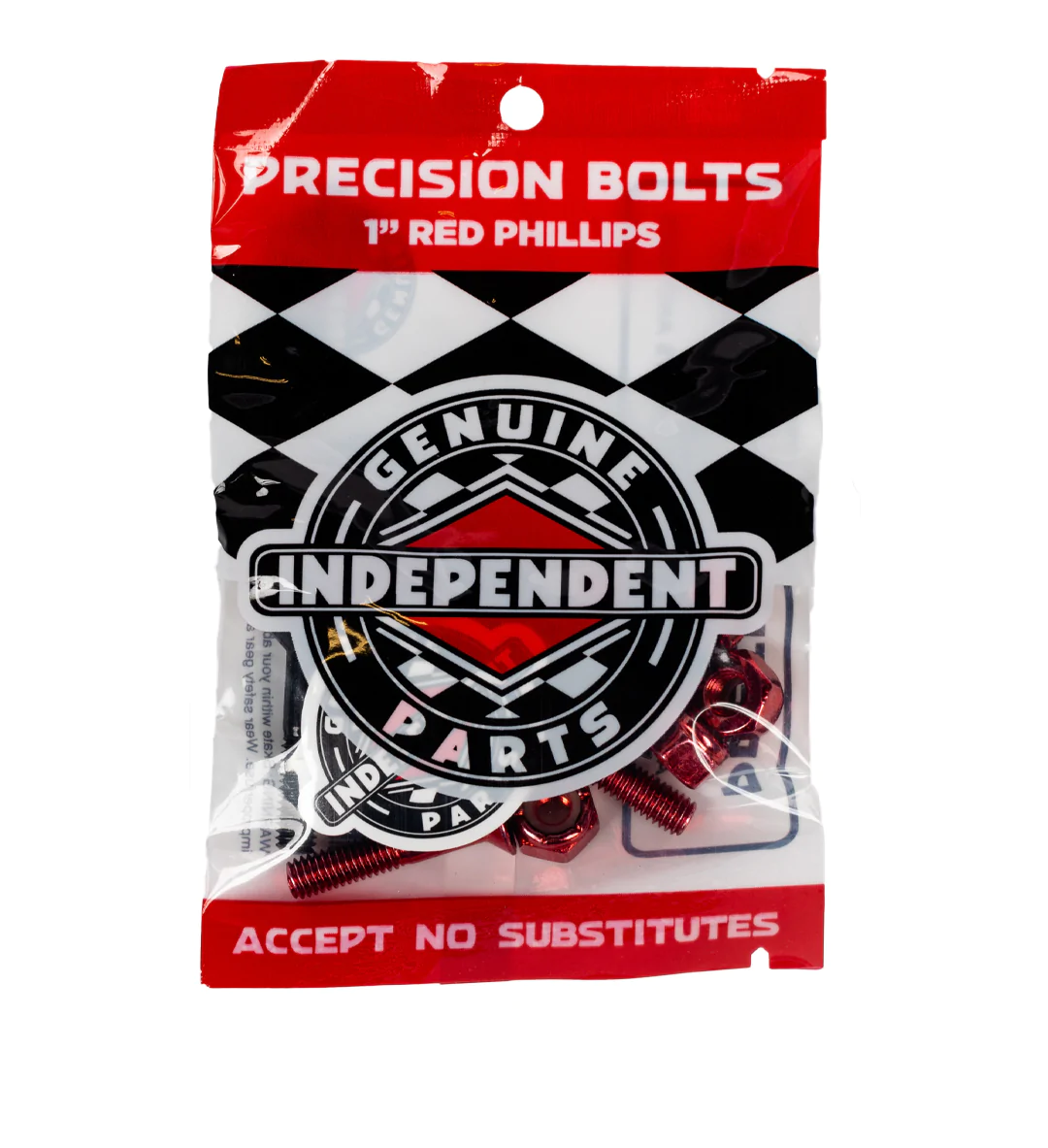 Independent Precision Bolts Hardware Red Black 1inch (with Tool)