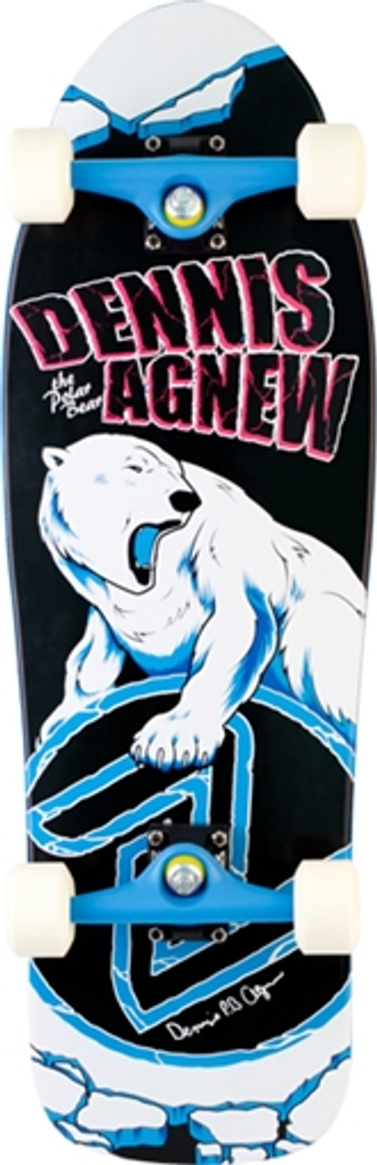 Z-FLEX 1980s AGNEW POLAR BEAR SKATEBOARD COMPLETE-10x31.12