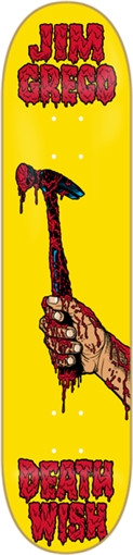 DEATHWISH GRECO BLOODY HAMMER SKATEBOARD DECK-8.25