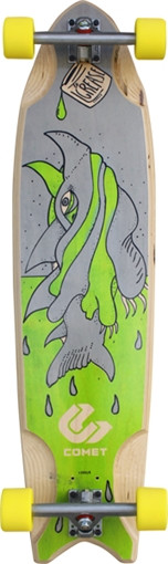 COMET GREASE SHARK 38" SKATEBOARD COMPLETE-9.875x38