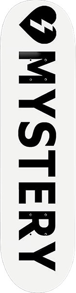MYSTERY LOGO SKATEBOARD DECK-8.25 WHITE