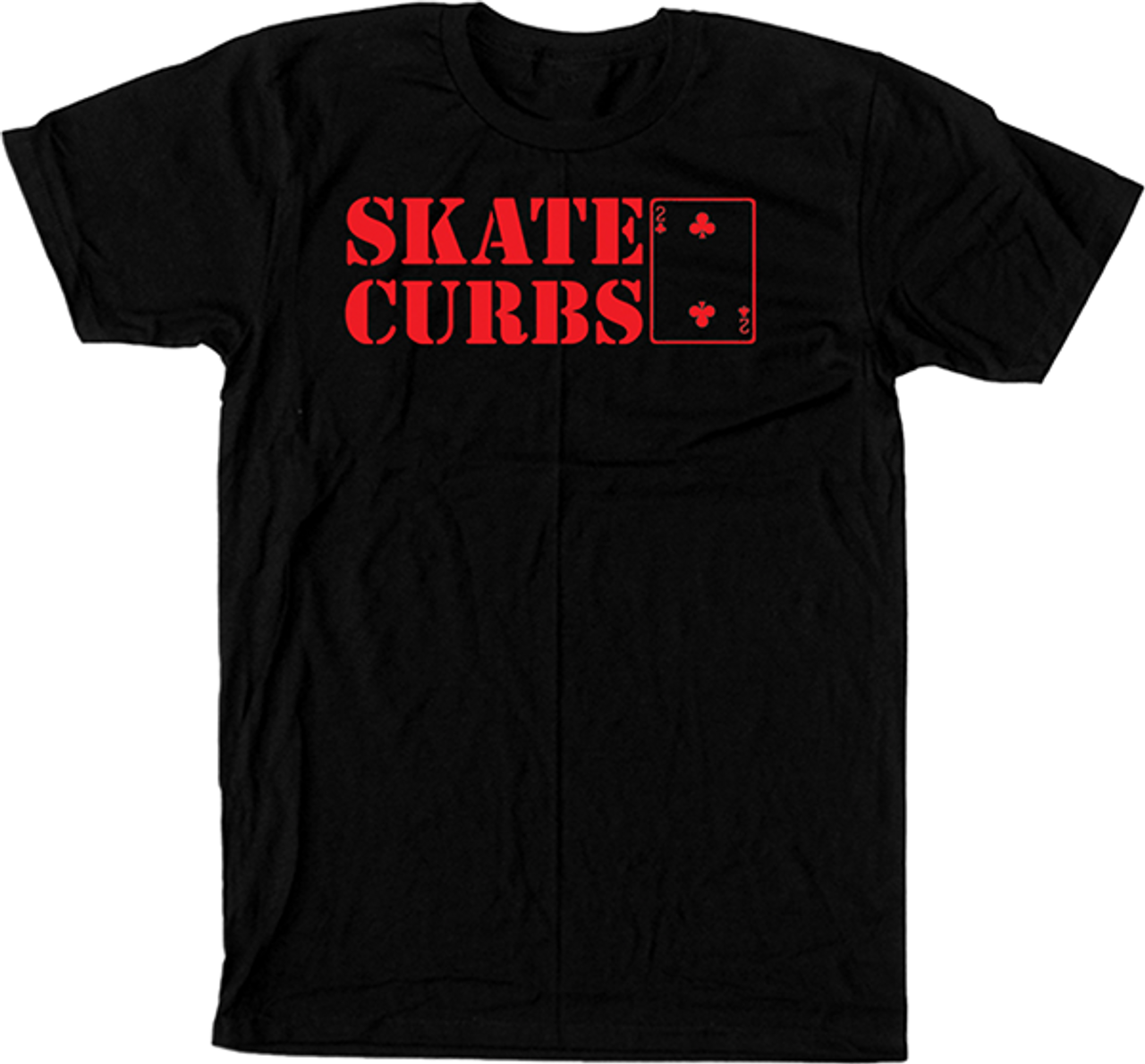 LOWCARD SKATE CURBS SS TSHIRT SMALL BLACK RED